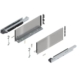 18" Legrabox Drawer System C Height, 7", 170lb Capacity Full-Extension with BLUMOTION, Stainless Steel