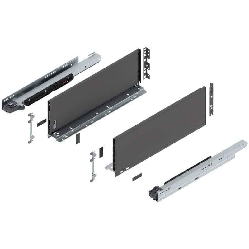 20" Legrabox Drawer System C Height, 7", 170lb Capacity Full-Extension with BLUMOTION, Orion Gray
