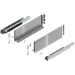 20" Legrabox Drawer System C Height, 7", 170lb Capacity Full-Extension with BLUMOTION, Stainless Steel