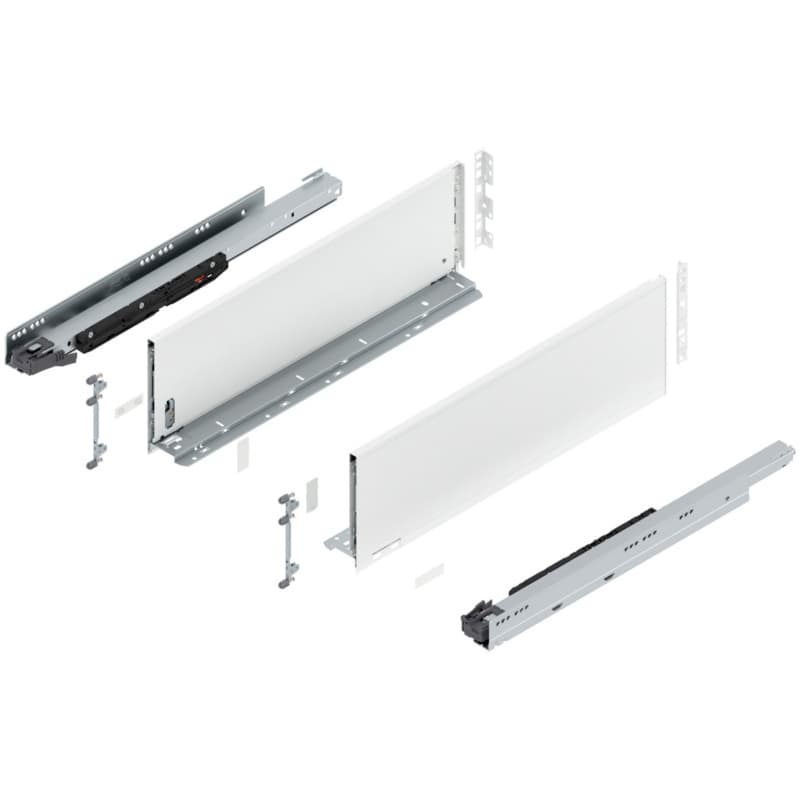 22" Legrabox Drawer System C Height, 7", 170lb Capacity Full-Extension with BLUMOTION, Silk White