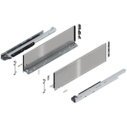 24" Legrabox Drawer System C Height, 7", 170lb Capacity Full-Extension with BLUMOTION, Stainless Steel