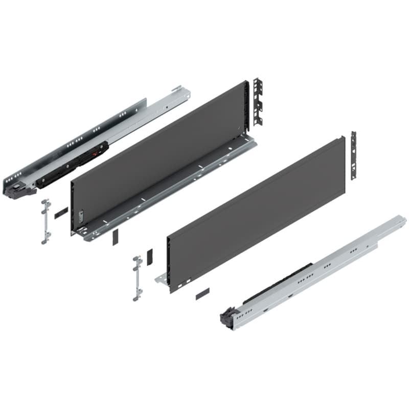 26" Legrabox Drawer System C Height, 7", 170lb Capacity Full-Extension with BLUMOTION, Orion Gray