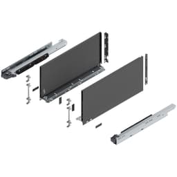 20" Legrabox Drawer System F Height, 9-1/2", 170lb Capacity Full-Extension with BLUMOTION, Orion Gray