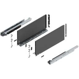 22" Legrabox Drawer System F Height, 9-1/2", 170lb Capacity Full-Extension with BLUMOTION, Orion Gray