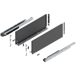 26" Legrabox Drawer System F Height, 9-1/2", 170lb Capacity Full-Extension with BLUMOTION, Orion Gray