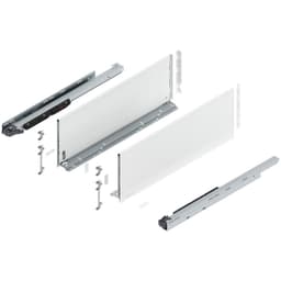 26" Legrabox Drawer System F Height, 9-1/2", 170lb Capacity Full-Extension with BLUMOTION, Silk White
