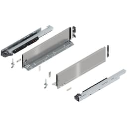 20" Legrabox Drawer System K Height, 5-1/16", 170lb Capacity Full-Extension with BLUMOTION, Stainless Steel