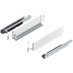 20" Legrabox Drawer System K Height, 5-1/16", 170lb Capacity Full-Extension with BLUMOTION, Silk White