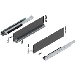 22" Legrabox Drawer System K Height, 5-1/16", 170lb Capacity Full-Extension with BLUMOTION, Orion Gray