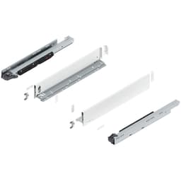 20" Legrabox Drawer System M Height, 3-9/16", 170lb Capacity Full-Extension with BLUMOTION, Silk White