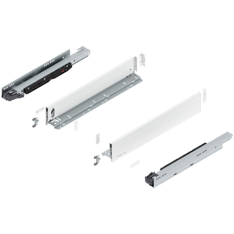 24" Legrabox Drawer System M Height, 3-9/16", 170lb Capacity Full-Extension with BLUMOTION, Orion Gray