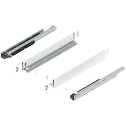 24" Legrabox Drawer System M Height, 3-9/16", 170lb Capacity Full-Extension with BLUMOTION, Silk White