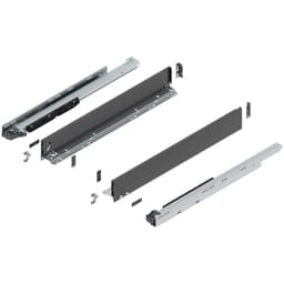26" Legrabox Drawer System M Height, 3-9/16", 170lb Capacity Full-Extension with BLUMOTION, Orion Gray