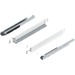 26" Legrabox Drawer System M Height, 3-9/16", 170lb Capacity Full-Extension with BLUMOTION, Silk White