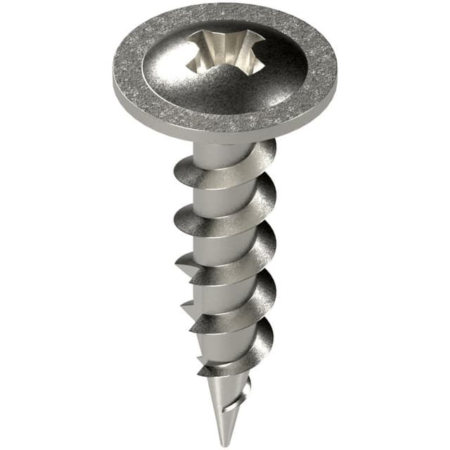 #8 x 3/4" Truss Head Hinge/Drawer Slide Screw, Phillips Drive Coarse Thread and Type 17 Auger Point, Zinc, Box of Hundred by Blum