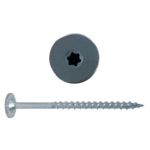 #8 x 3" Powerhead Head Assembly Screw, Torx Drive Coarse Thread with Nibs and Sharp Point, Zinc, Box of 1.5 Hundred by FastCap