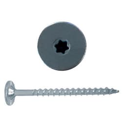 #8 x 2-1/2" Powerhead Head Assembly Screw, Torx Drive Coarse Thread with Nibs and Sharp Point, Zinc, Box of 1.5 Hundred by FastCap