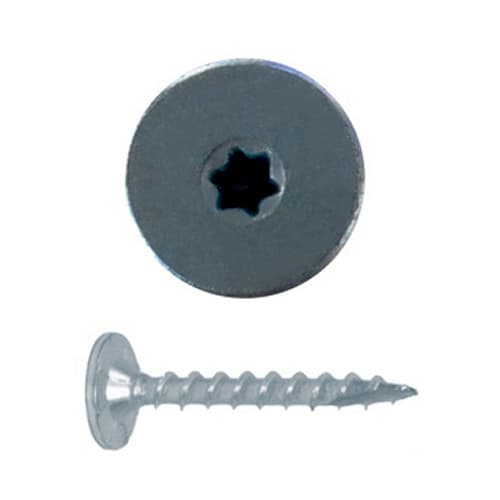 4" x 8 Power Head Torx Drive Wood Screw, #10 Thread and Self-Tapping Point, Zinc, Pack of Thousand