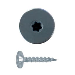 #8 x 1-1/4" Powerhead Head Assembly Screw, Torx Drive Coarse Thread with Nibs and Sharp Point, Zinc, Box of 2 Thousand by FastCap