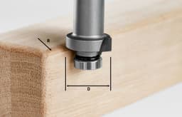 1-1/16" x 3/32" Radius Roundover Bit, 1-Flute