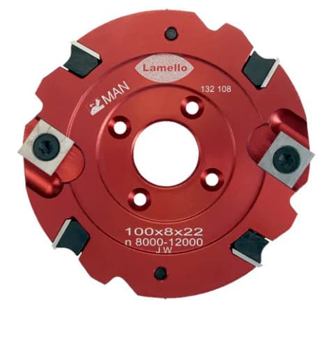 D100 x 8mm Carbide Groove Cutter for Biscuit Joiner with Reversible Blade