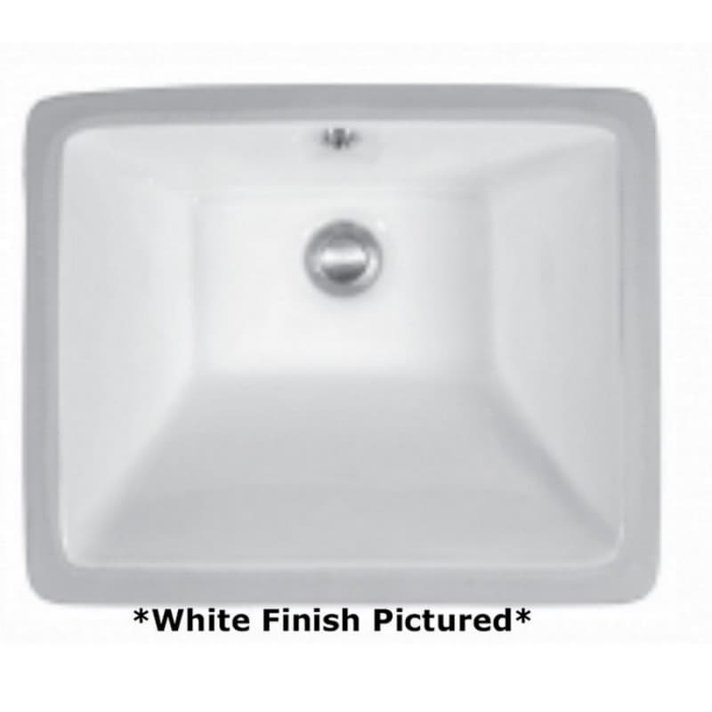 Vitreous China Undermount Single Bowl Vanity Sink, 17" x 13-3/4" x 5-1/2", Black