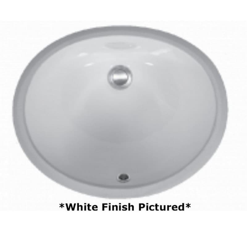 Undermount Single Bowl Vanity Sink, 17" x 14" x 6", Bisque