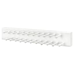 14" Slide-Out Maple Tie Rack, White Finish