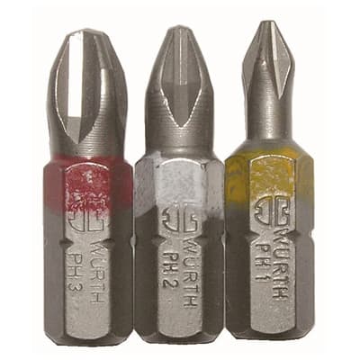 #3 x 1" Phillips Drive Insert Bit (10/Box)
