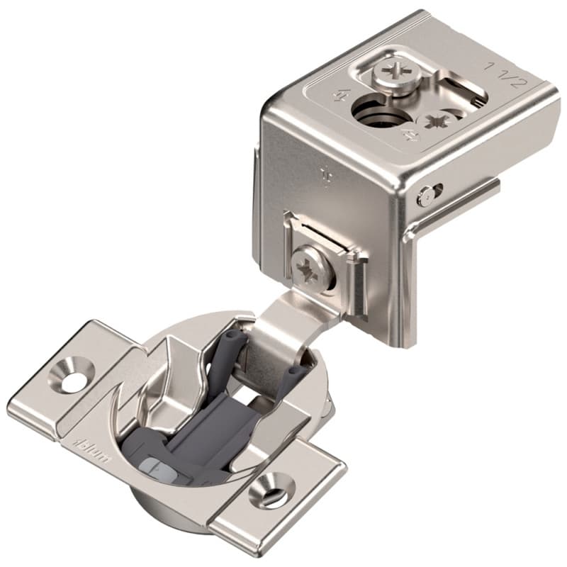 COMPACT CLIP 31C3 110° Opening Wrap-Around Face Frame Hinge,45mm Borin Pattern, Soft-Closing, 1-1/2" Opening, Screw-On