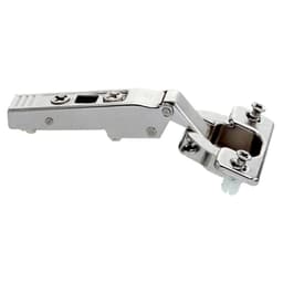 Clip Top 120°+ Opening Hinge, 45mm Bore Pattern, Self-Closing, Full Overlay, Nickel-Plated, Dowelled