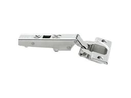 Clip Top 110° Opening Hinge, 45mm Bore Pattern, Self-Closing, Full Overlay, Nickel-Plated, Dowelled