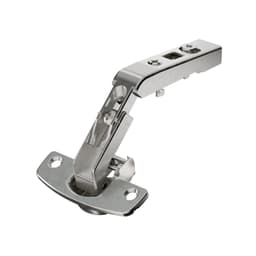 Intermat 9930 50°/65° Opening Hinge for Corner Cabinet Folding Door, 45mm Bore Pattern, Overlay, Nickel-Plated, Screw-On