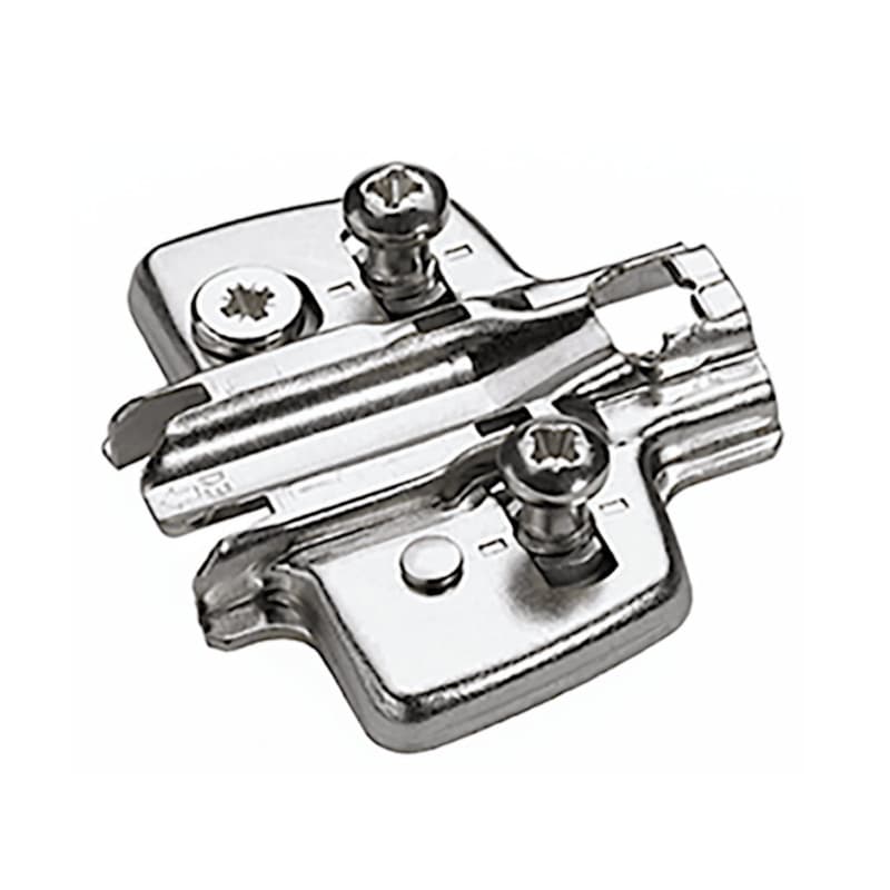 Adjustment Cross Mounting Plate with Euro Screw, Nickel-Plated, 0mm