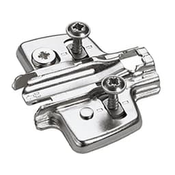 Adjustment Steel Cross Mounting Plate with Chipboard Screw, Nickel-Plated, 0mm