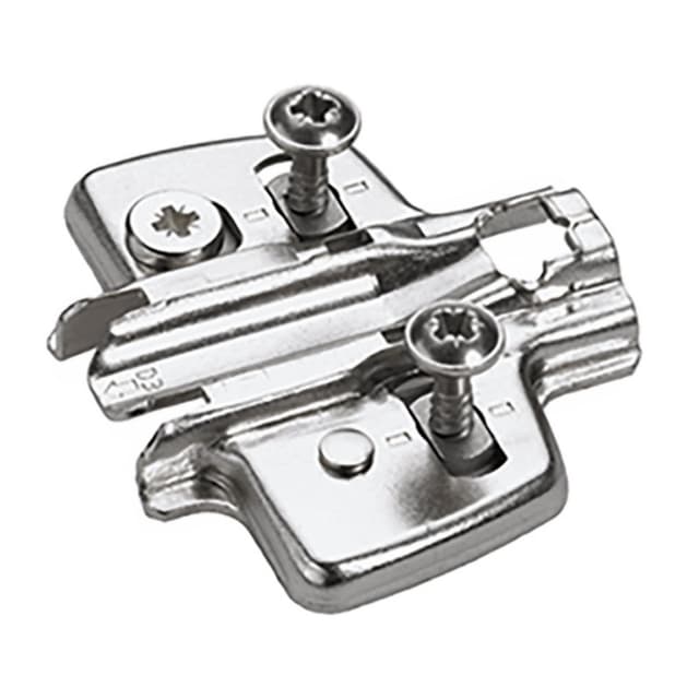 Adjustment Steel Cross Mounting Plate with Chipboard Screw, Nickel-Plated, 0mm