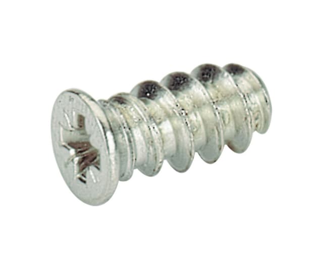 6mm x 14mm Direct Fixing Screw, Nickel, Box of Thousand by Hettich America