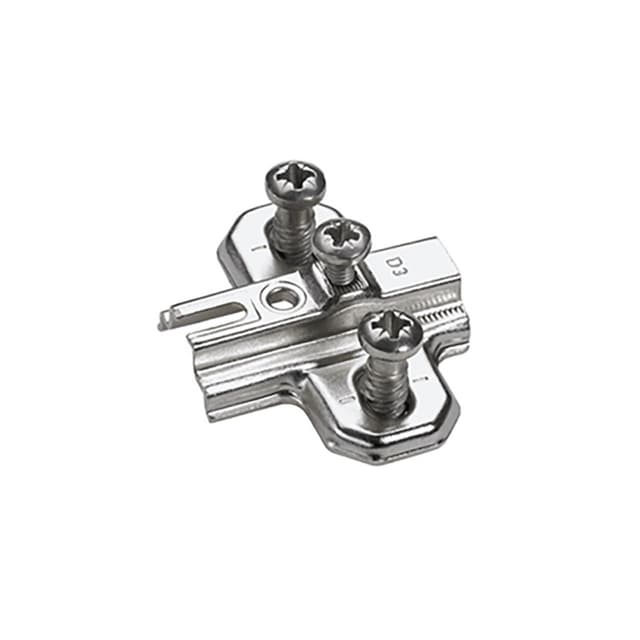 Adjustment Cross Mounting Plate with Euro Screw, Nickel-Plated, 1.5mm
