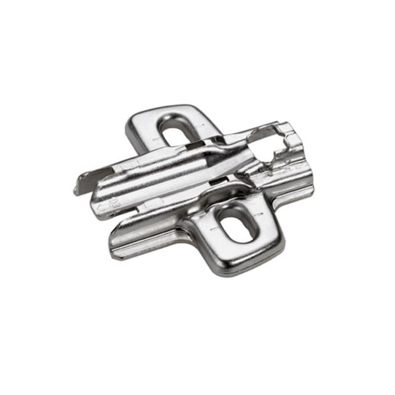 Cross Mounting Plate with Height Adjustment, Nickel-Plated, Screw-On, 3mm