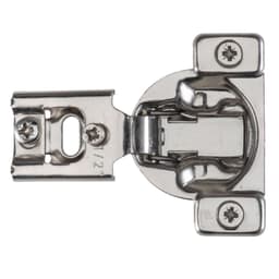 Optimat 3D 105° Opening Face Frame Hinge, Self Closing, 45mm Boring Pattern, 1/2" Overlay, Dowelled