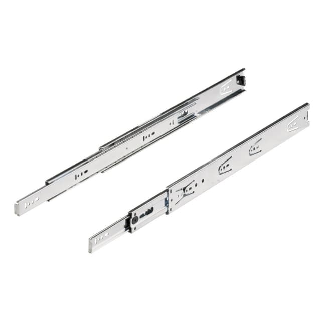 5632 Drawer Slide with 90lb Capacity, Full Extension, Side-Mount, Self-Closing, Galvanized steel, 28"