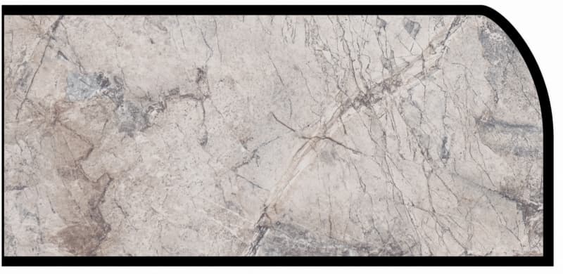 IdealEdge Edgebanding Color 3702-34 Mediterranean Marble, 0.027" Thick 144", Scovato Finish, Ogee