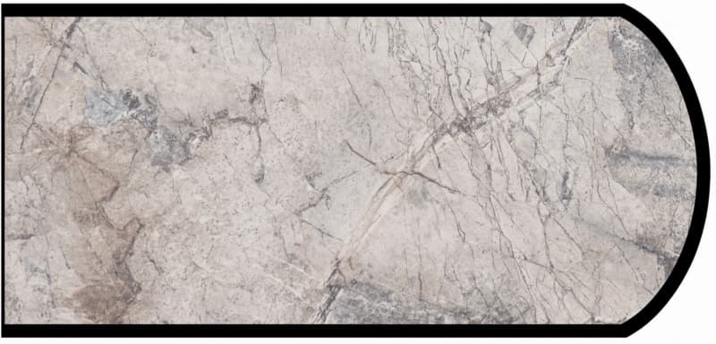 IdealEdge Edgebanding Color 3702-34 Mediterranean Marble, 0.027" Thick 144", Scovato Finish, Double Radius