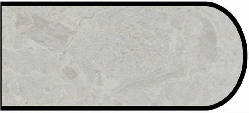 IdealEdge Edgebanding, Color 9525-34 White Shalestone, 0.027" Thick 144", Scovato Finish, Bullnose