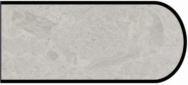 IdealEdge Edgebanding, Color 9525-34 White Shalestone, 0.027" Thick 144", Scovato Finish, Bullnose