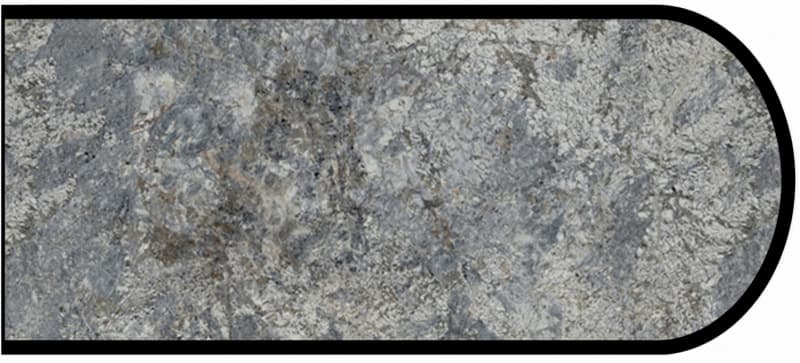 IdealEdge Edgebanding, Color 9305-43 Silver Flower Granite, 0.027" Thick 144", Artisan Finish, Bullnose