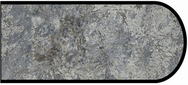 IdealEdge Edgebanding, Color 9305-43 Silver Flower Granite, 0.027" Thick 144", Artisan Finish, Bullnose