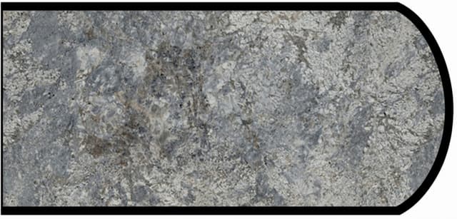 IdealEdge Edgebanding, Color 9305-43 Silver Flower Granite, 0.027" Thick 144", Artisan Finish, Double Radius