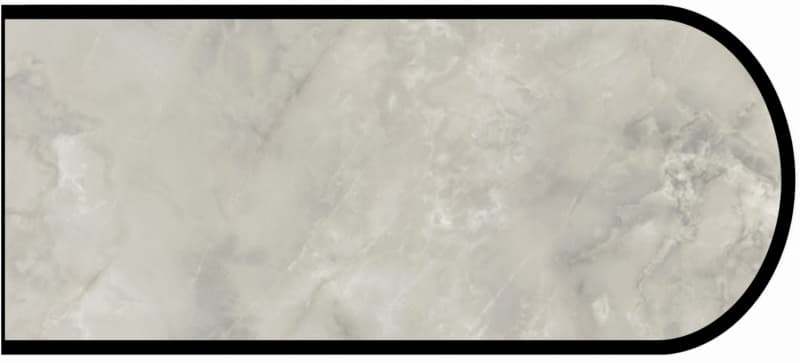 IdealEdge Edgebanding, Color 7409-43 Gray Onyx, 0.027" Thick 144", Artisan Finish, Bullnose