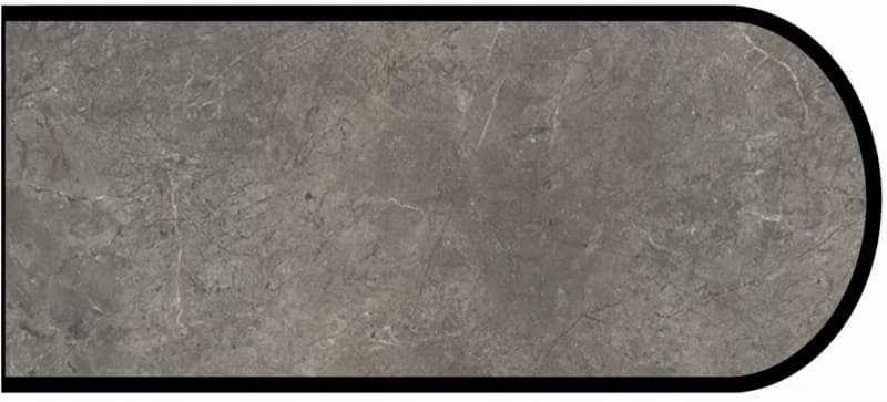 IdealEdge Edgebanding, Color 7407-58 Marmara Gray, 0.027" Thick 144", Matte Finish, Bullnose